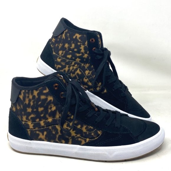 VANS Lizzie Tortoise Sneakers Dark Brown Suede Canvas Shoe Skate Men VN0A4BX1YI5 - Picture 1 of 9